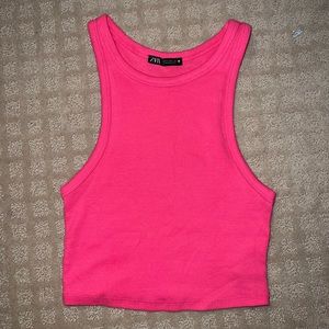ZARA PINK CROP TOP (S)